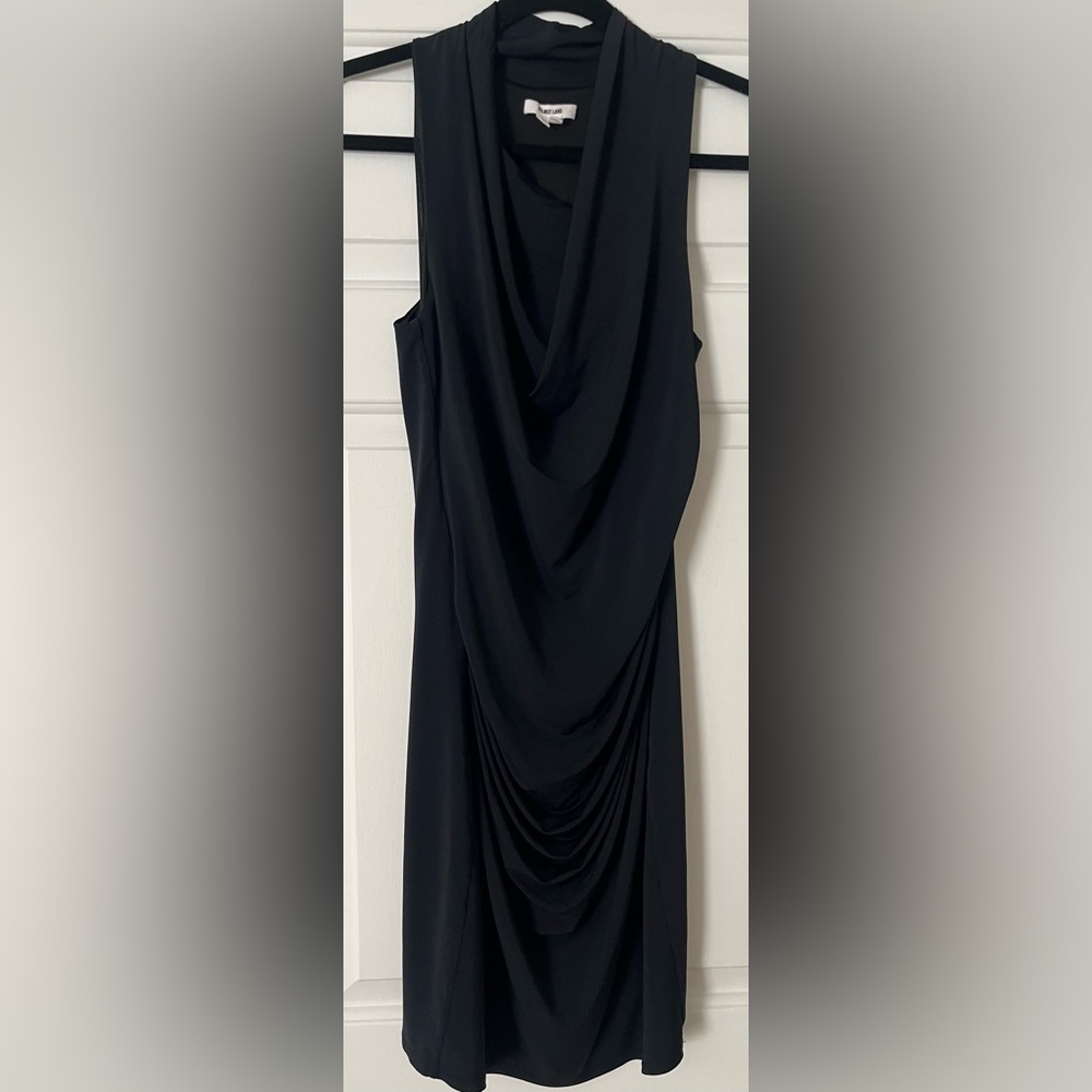 Helmut Lang Black Draped Dress